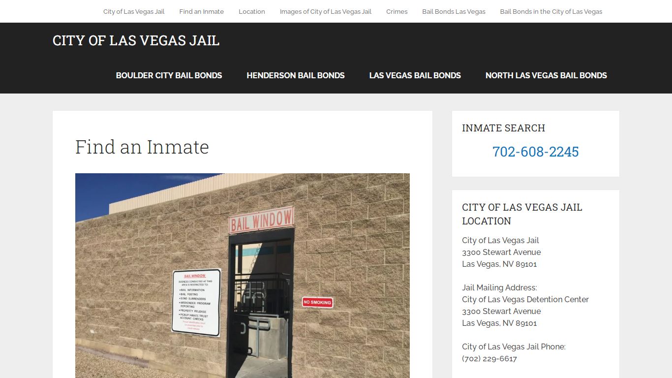 Find an Inmate - City of Las Vegas Jail